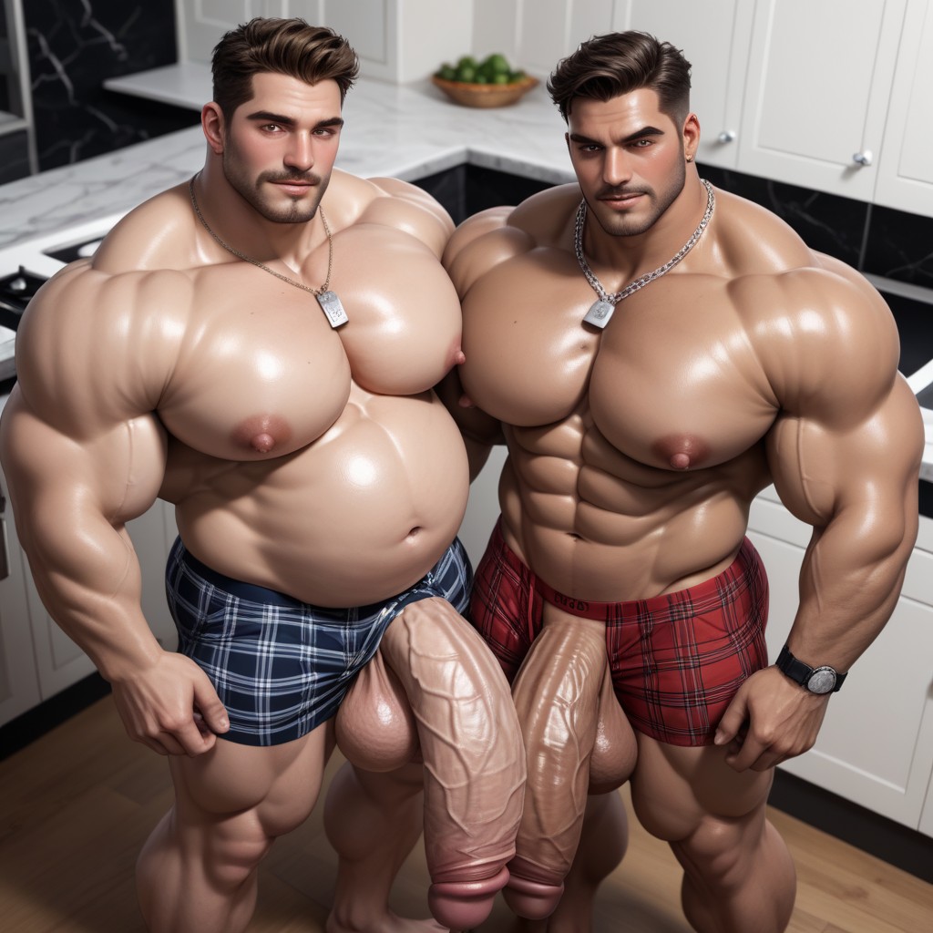 18+, Blushing, Cock Hanging Past Knees AI Gay Porn