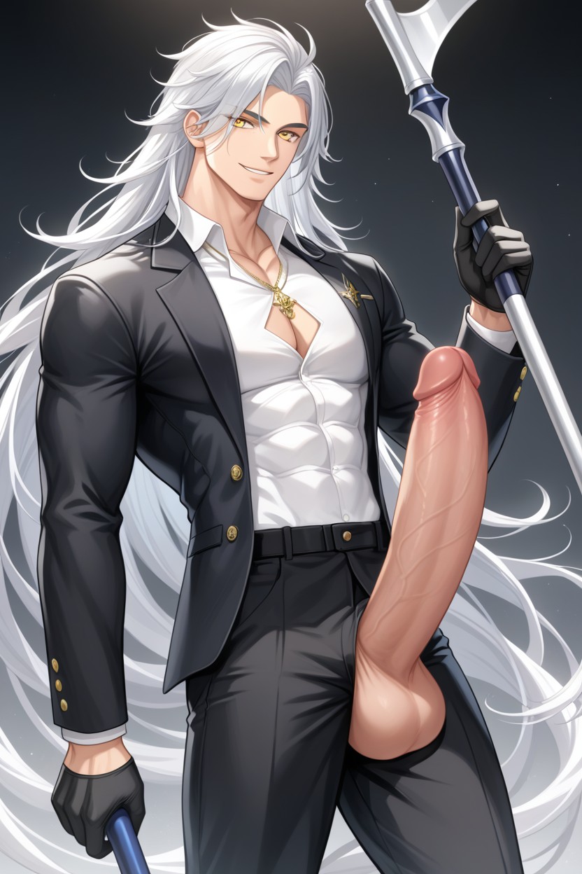 Massive Bulge, Long Sleeves, Standing AI Gay Porn