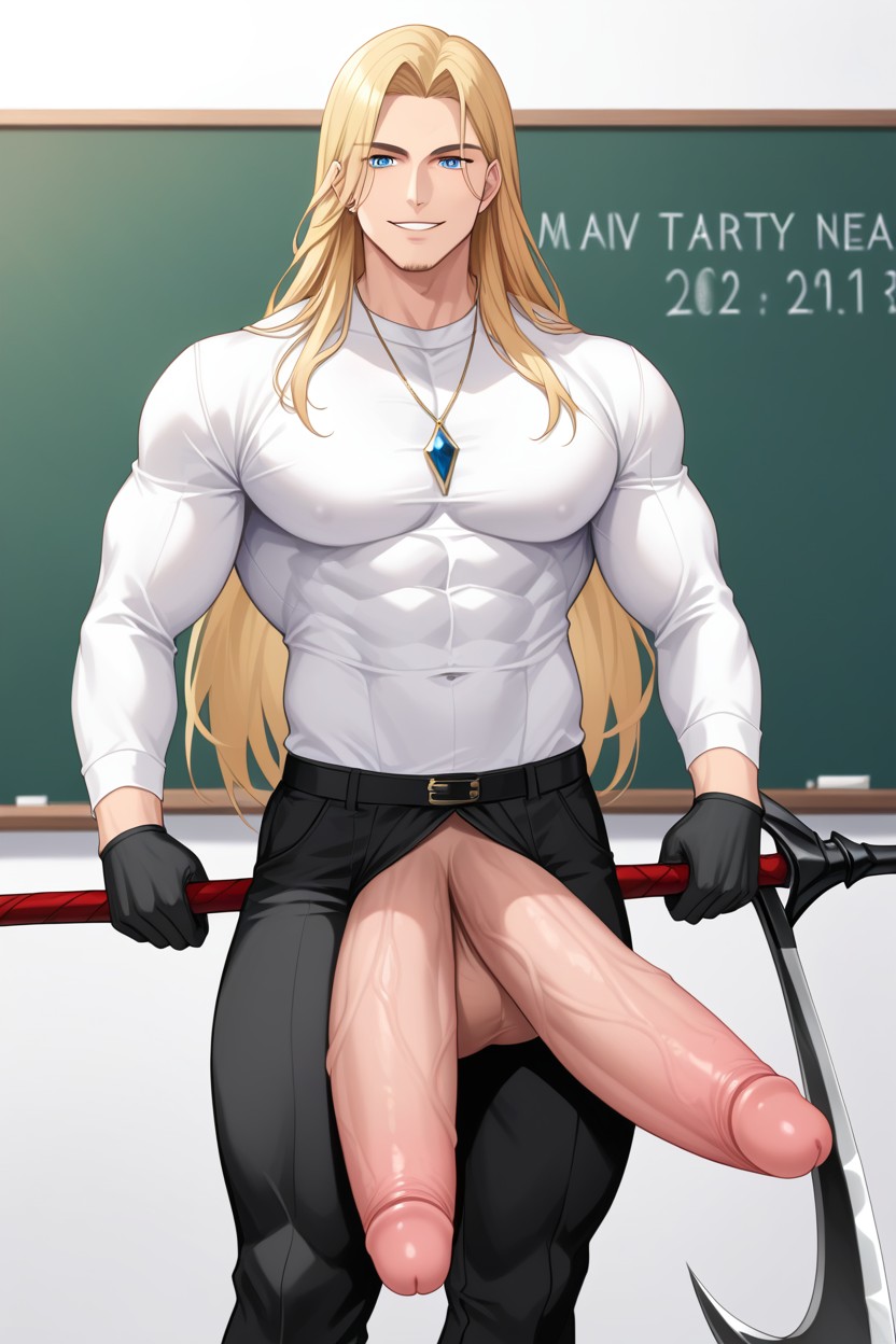 Safe, Blonde Hair, Slight Smile AI Gay Porn