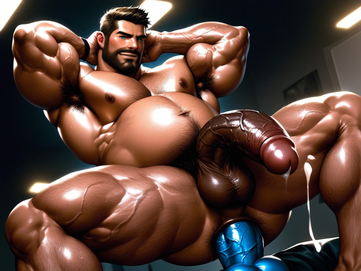 Perfect Eyes, Gigantic Penis, Hairy Chest AI Gay Porn