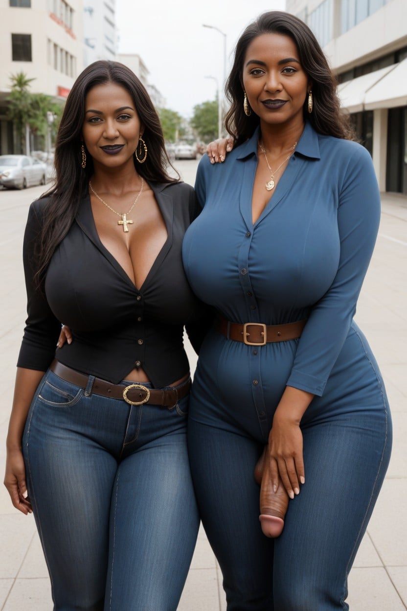Smooth Skin, Blouse, No Hat Shemale AI Porn