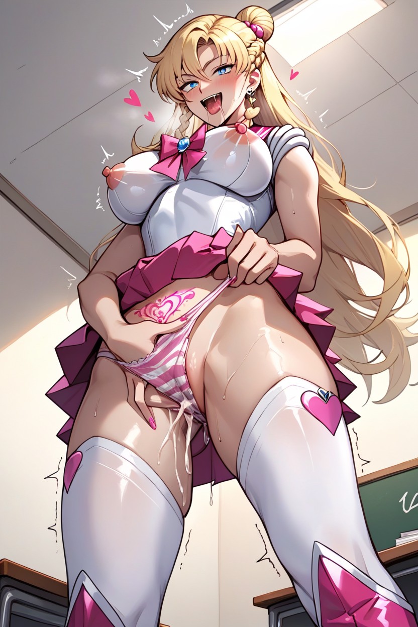 Pretty Face, Horny, Fingers In Push Hentai IA