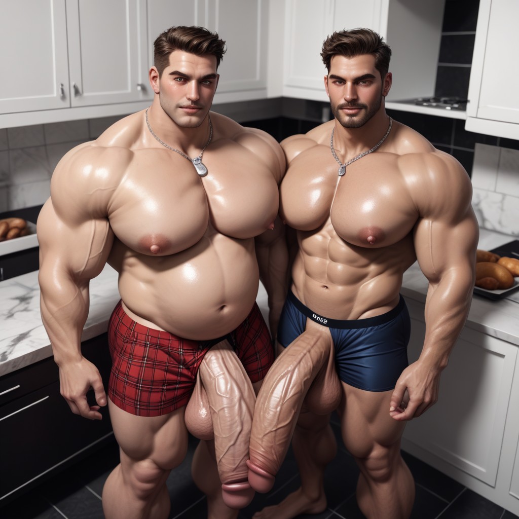 Pregnant Belly, Hyper Thick Cock, Huge Meaty Cocks AI Gay Porn