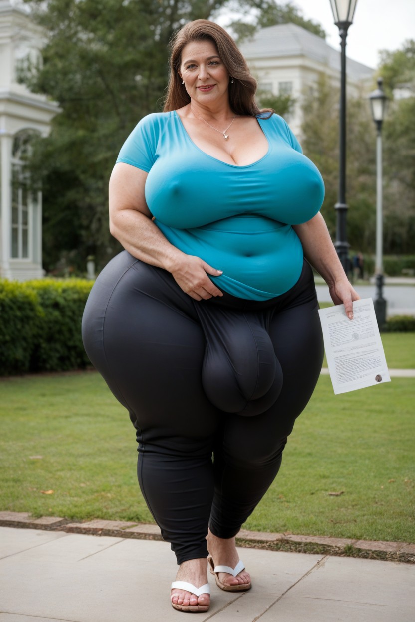 Hairy Legs Pale Skin, Large Hyper Hips, Obese AI Porn