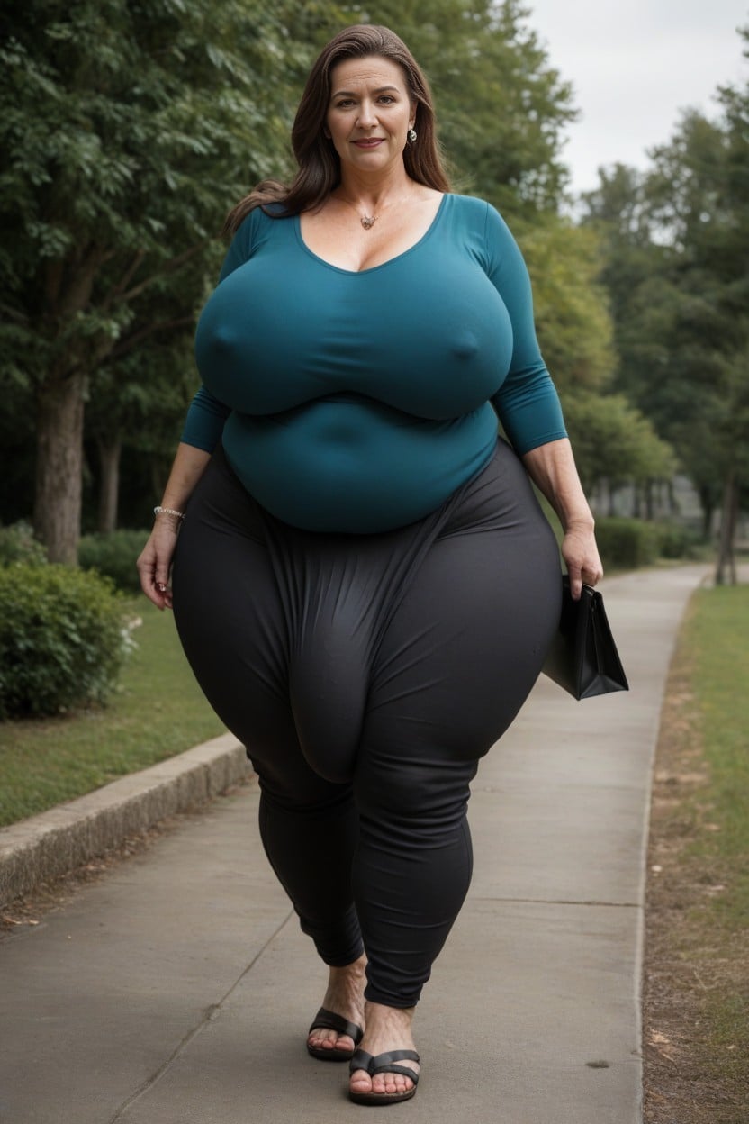 Hairy Legs Pale Skin, Boobs, Turquoise Green Extreme Baggy Fitted Long Sleeve Shirt AI Porn
