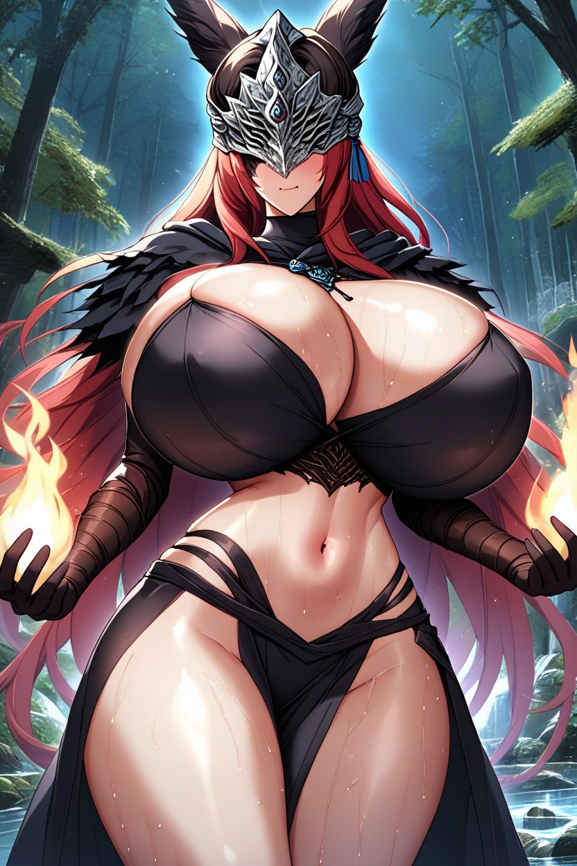 Fiery Fur Thigh Highs, Fiery Hair, Colossal Claws Hentai AI Porn