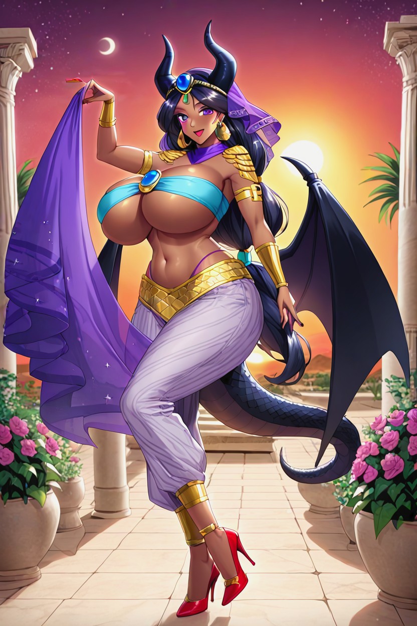 Hyper Breasts, Purple Hip Scarf, Wide Hips Porno IA Furry