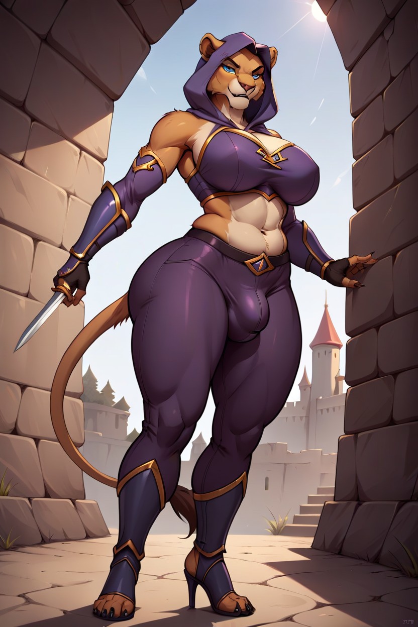 Blue Eyes, Purple Pants, Bald AI獸人黃片
