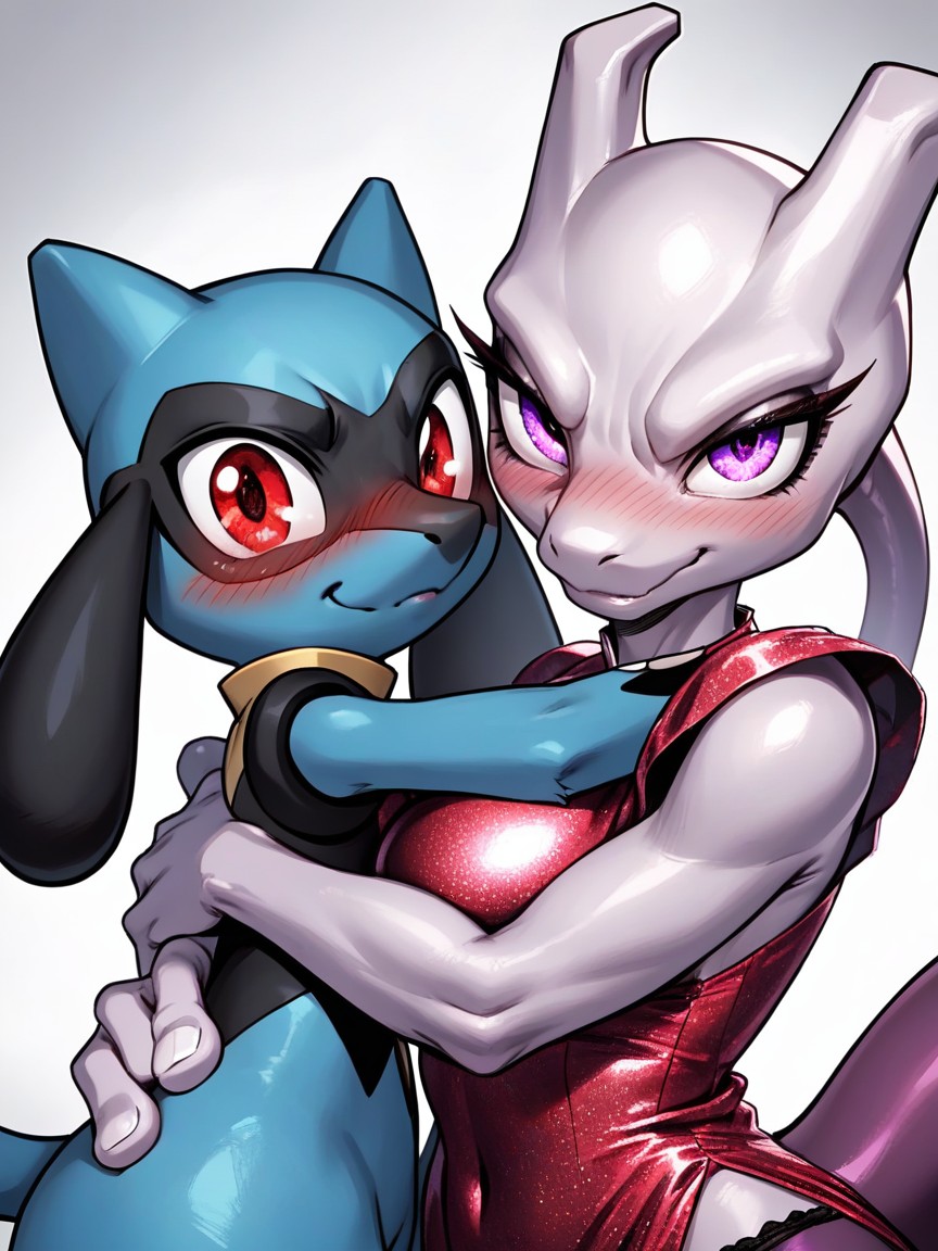 Detailed Eyes, Lesbian, Detailed Body Porno IA Furry