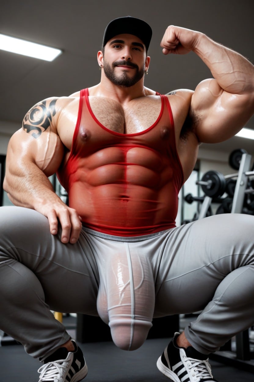 Excessive Body Hairy, Large Pecs, Hairy Chest AI Gay Porn