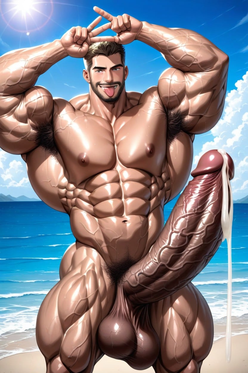 Super Veiny Penis, Muscular Thighs, Strong Body AI Gay Porn