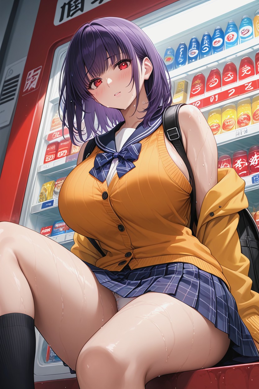 Muslos Gruesos, Medium Hair, Bang Hentai IA
