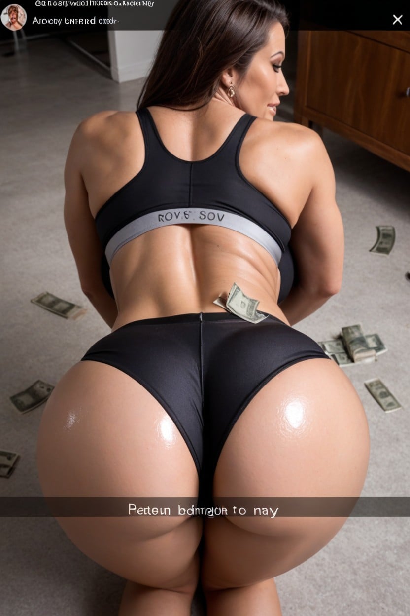 Money, Biting Lip, Thick With Abs MILF AI Porn