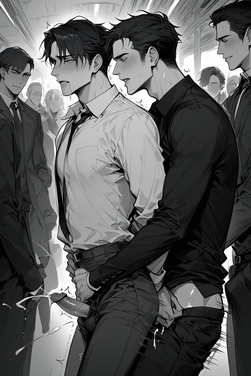 Arms Behind Back, Bend Down, Blushed AI Gay Porn