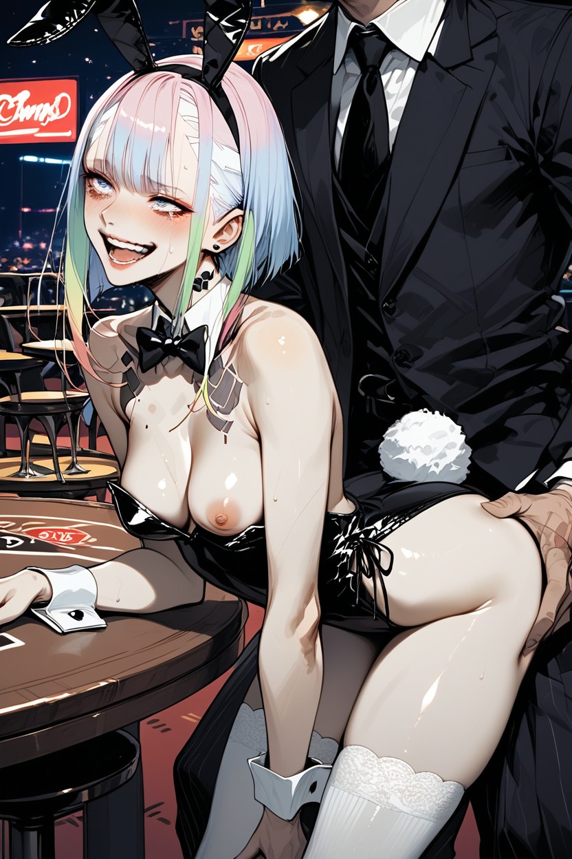 Bunny Suit, Orgasm, Side View Hentai AI Porn