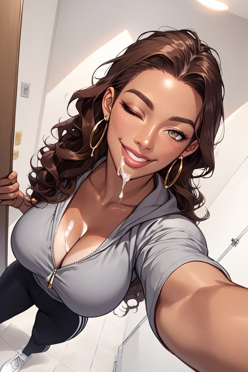 Cleavage, 20+, White Trainers AI Porn
