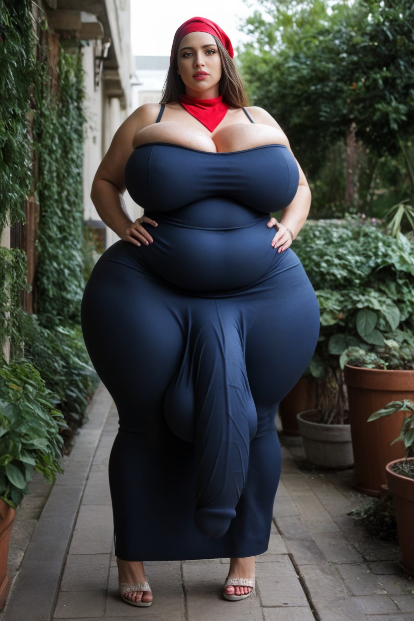 Wearing Red Bandana, Large Ass, Detailed Bulge AI Porn