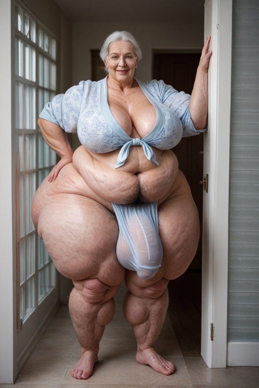 Big Belly, Cellulite Thighs, Hairy Feet Hairy Ankles Hairy Bushy Thighs Like A Sasquatch AI Porn