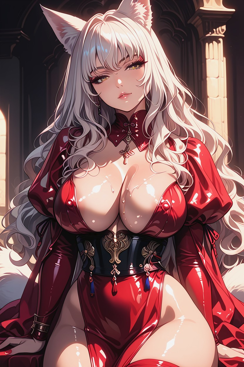 Sexy Pose, Head Tilt, Shiny Skin Hentai AI Porn