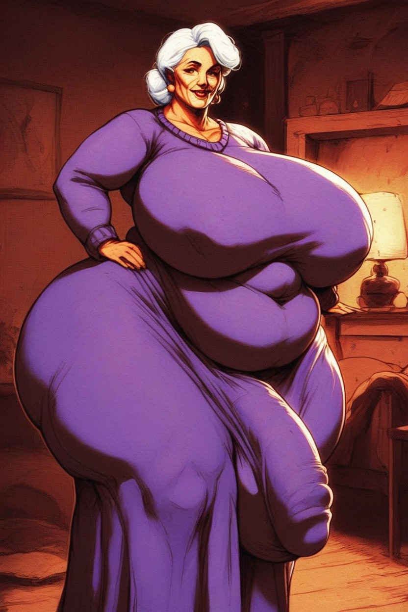 Gigantic Balls, Extremely Large Ass, Chubby AI Porn