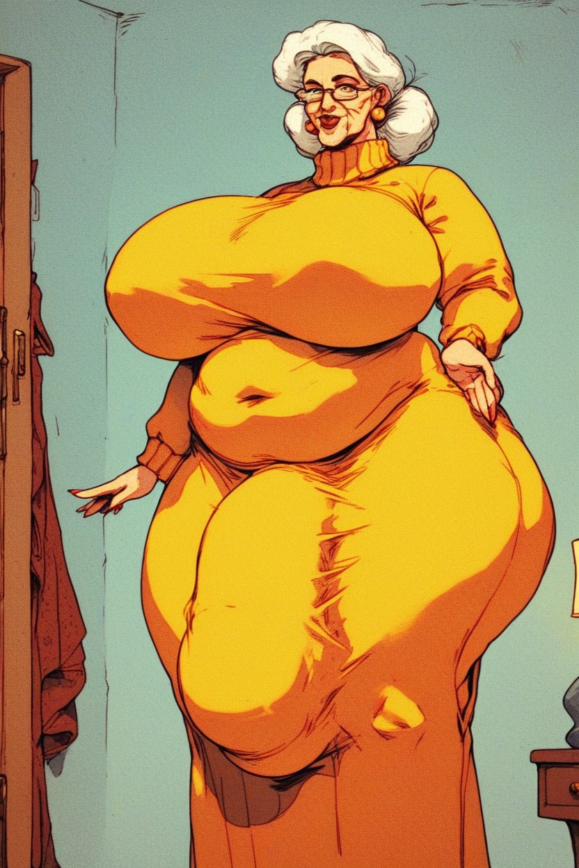 Extremely Large Ass, Futanari, Dress AI Porn