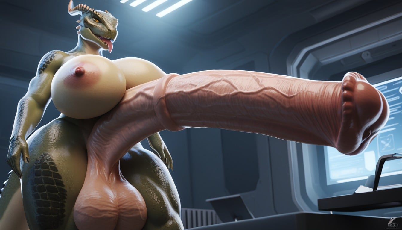 Hyper Girthy Penis, Full Body, Massive Ass Shemale AI Porn