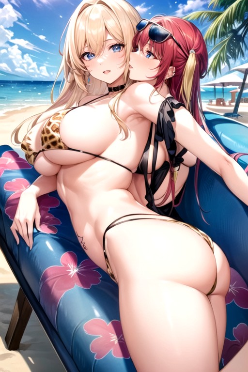 Jewelry, Giraffe Tattoo, Blonde Hair AI Porn