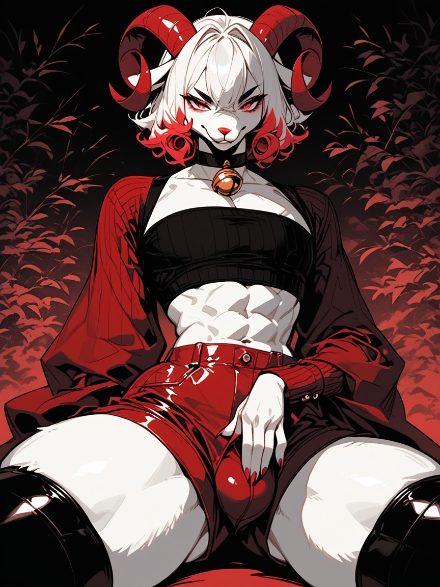 Plump Testicles, Anthro Sheep, Baggy Sleeves AI兽人黄片