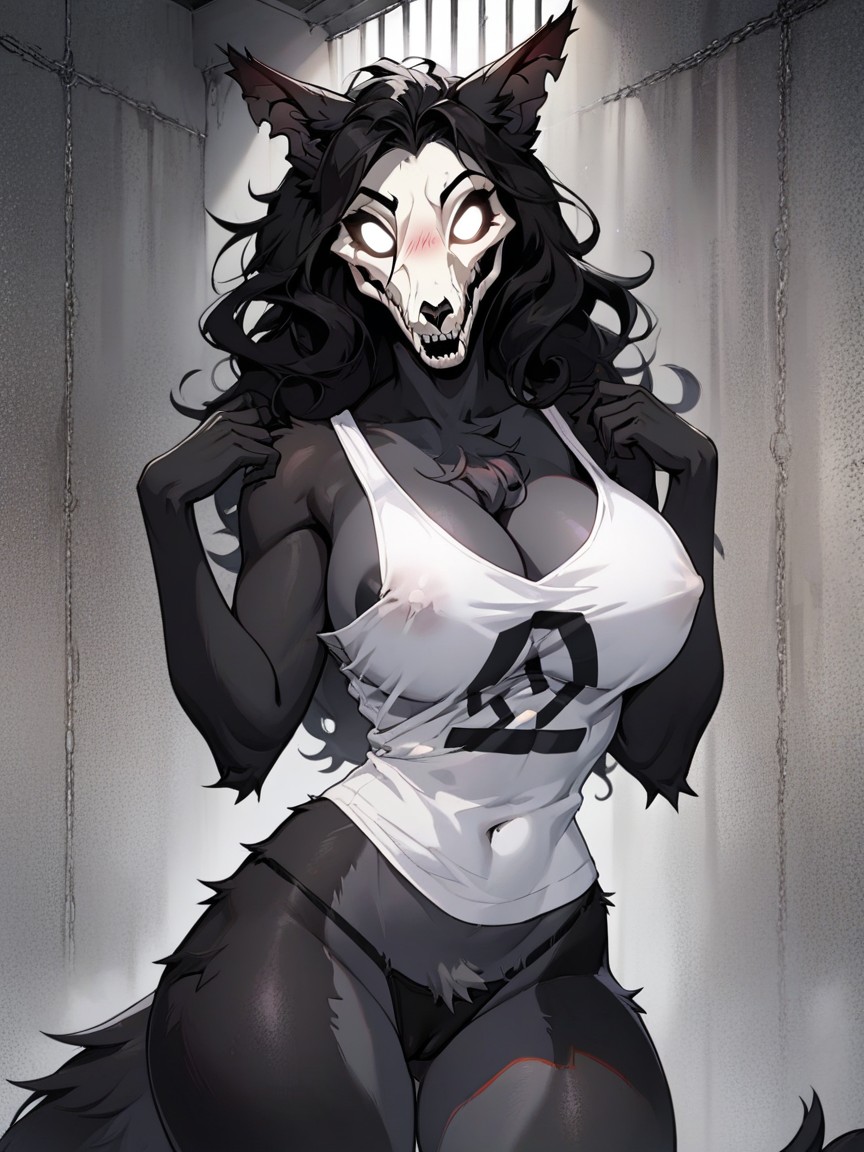 Hands Up, Black Fur, Big Breasts AI獸人黃片