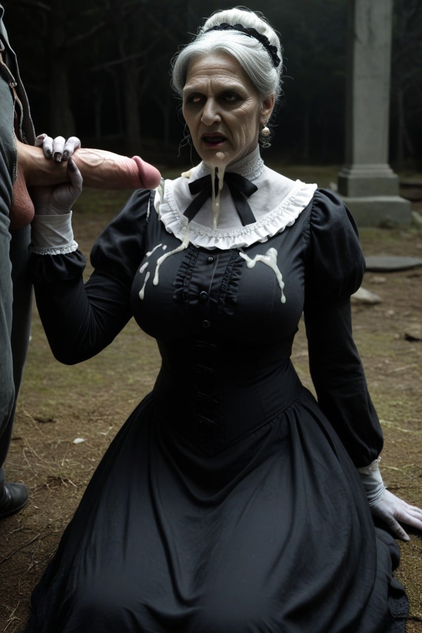Noir, Rough Handjob In Her Costume, 60+ AI Porn