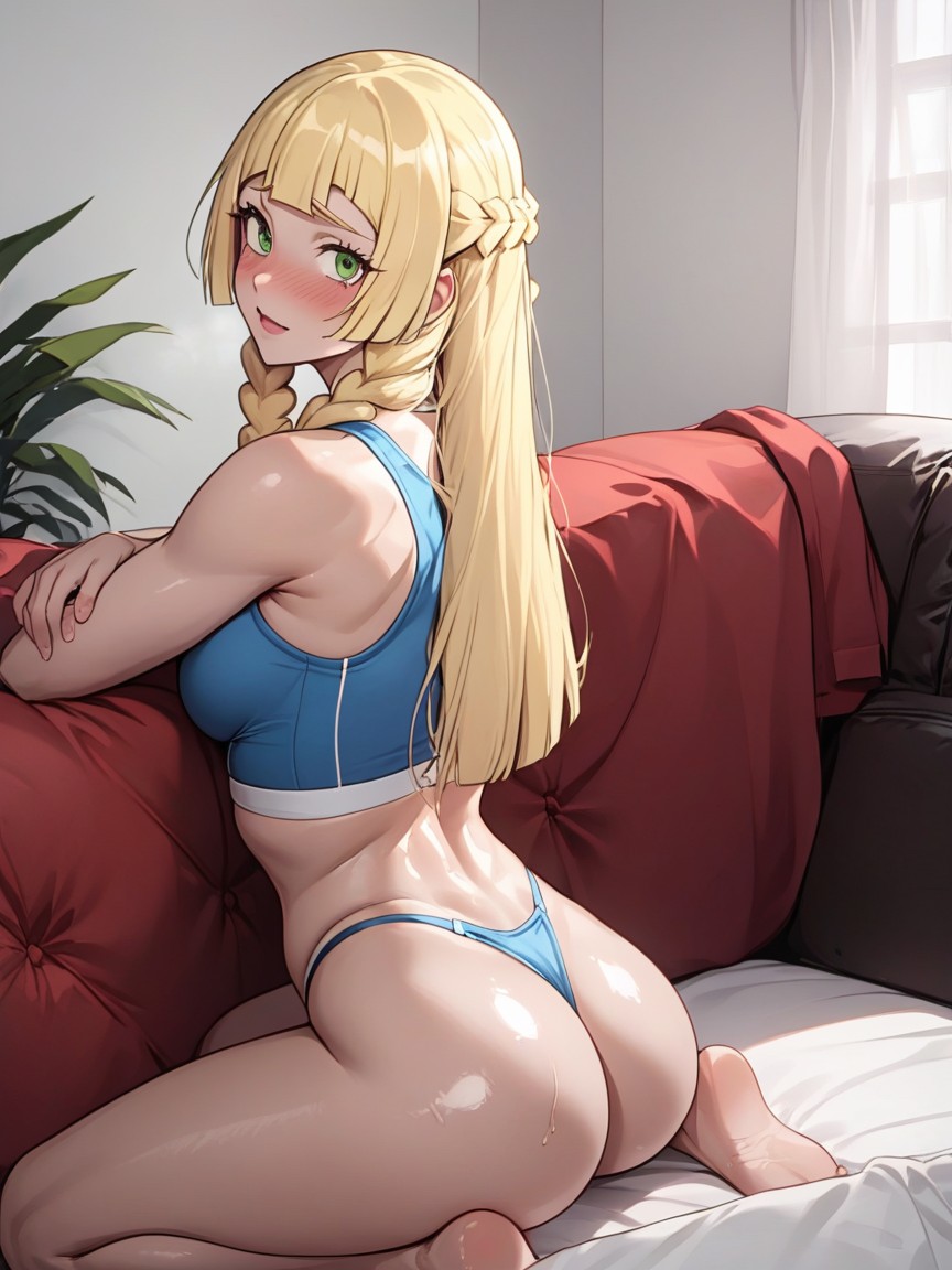 Looking Up At Viewer, Detailed Body, Large Ass Hentai AI Porn