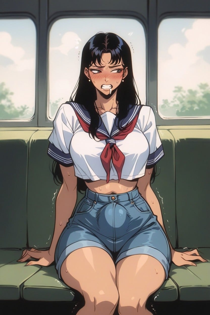 Beautiful Face, Tight Fitting Clothes, Wide Hips Hentai AI Porn