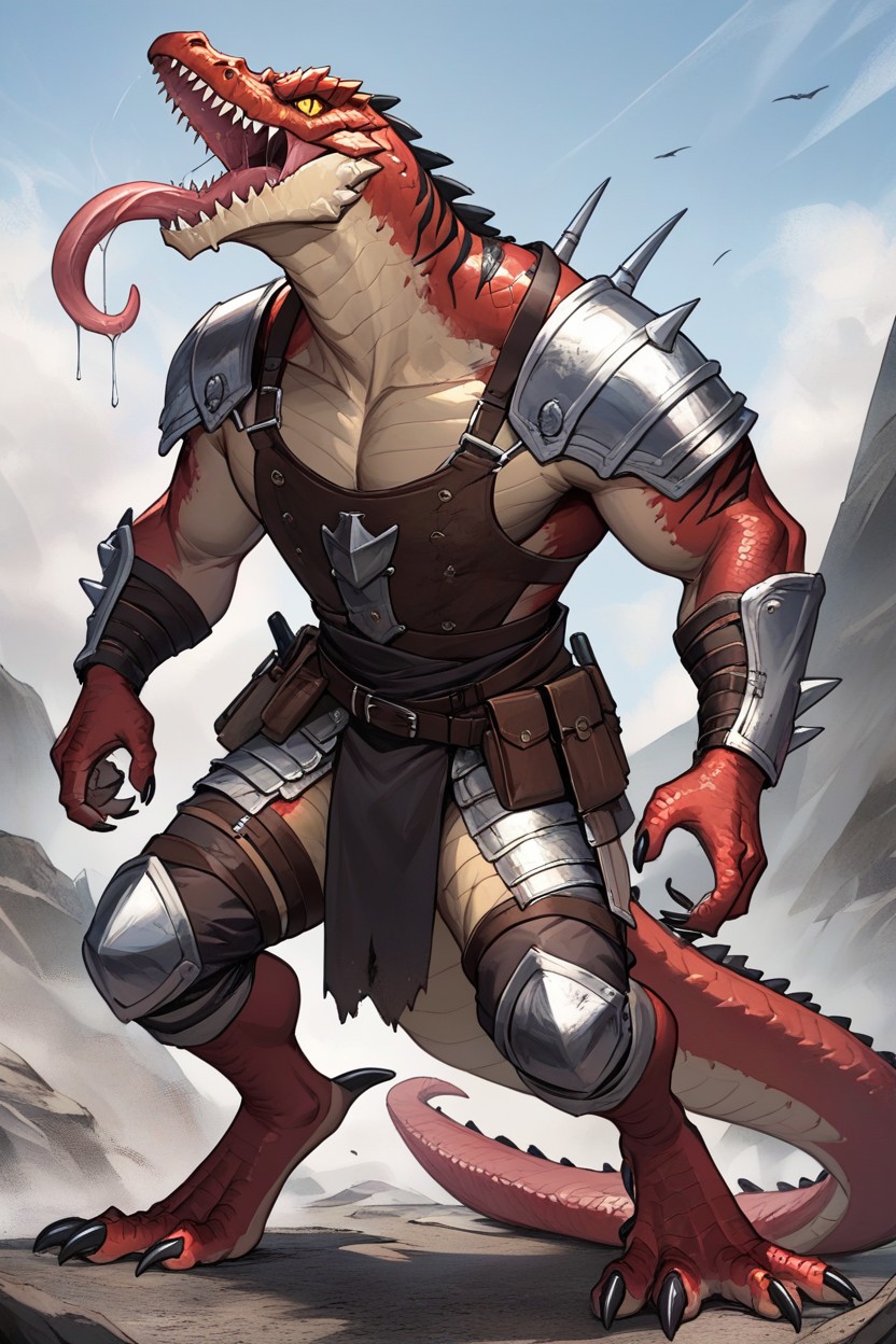 Snout, Large Teeth, Barbarian Hentai IA