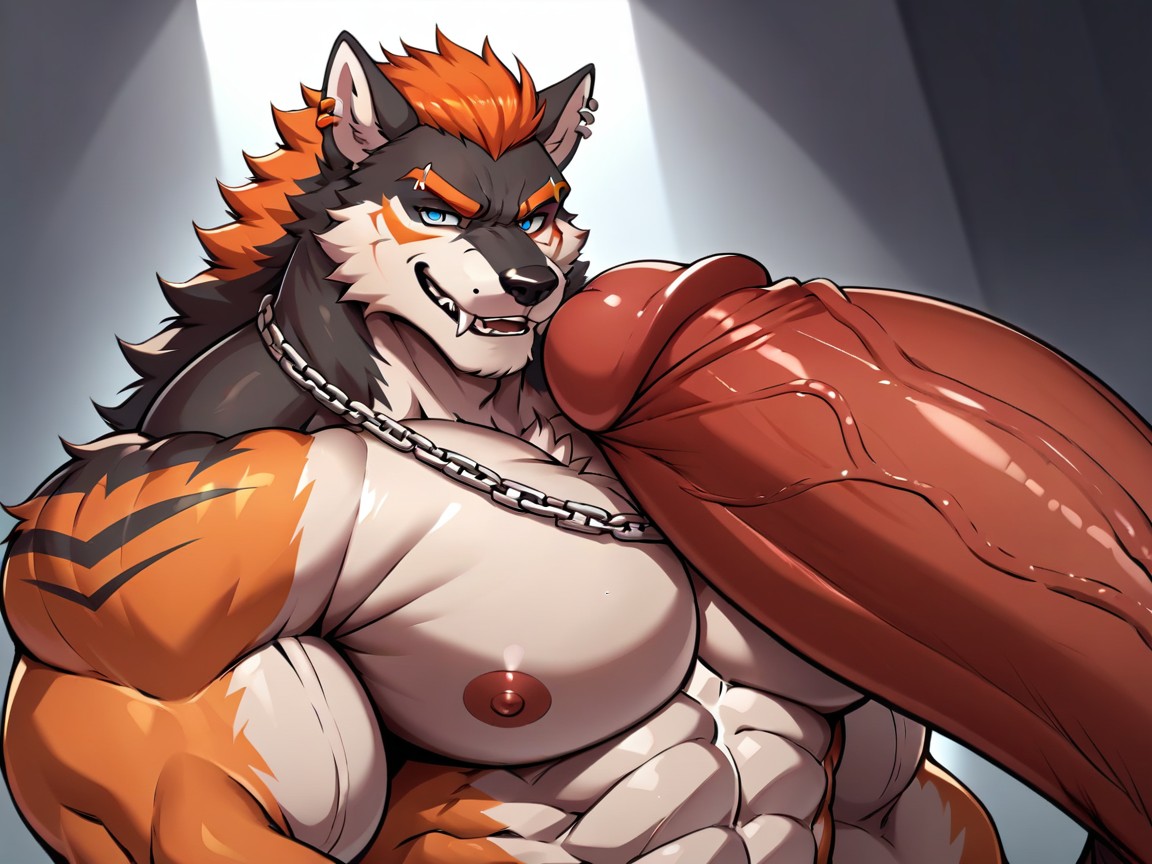 German Wolf, ありえないほど長いハイパーペニス, Semi Style ファーリーAIポルノ