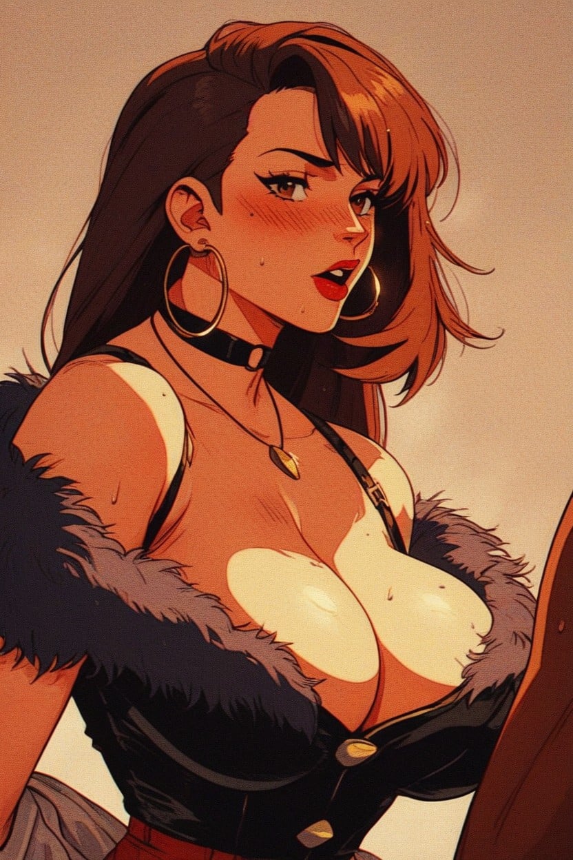 Lean Tits, Wasp Waist, Bangs AI Porn