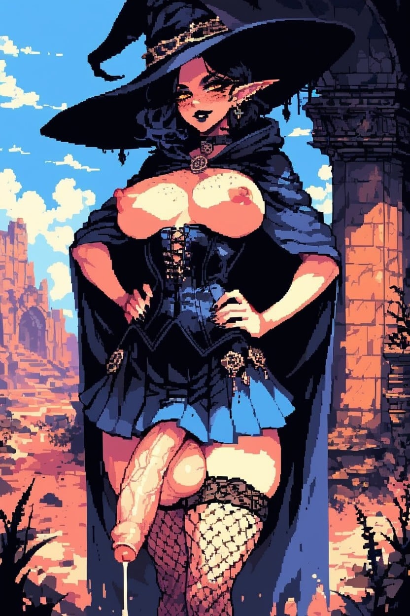 Elf Ears, Thick Thighs, Fit Shemale AI Porn