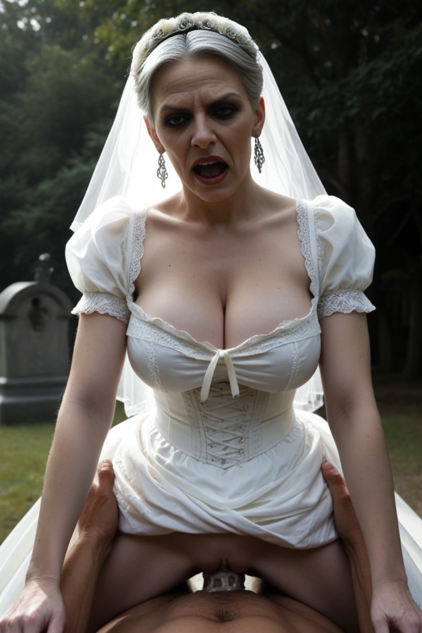 Orgasm, Large Earrings, Pale Skin AI Porn
