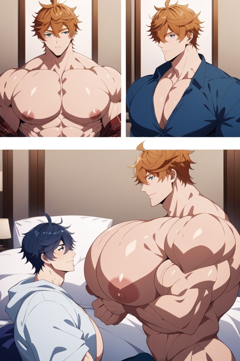 Big Muscle, Sex, Toned Defined Abs AI Gay Porn