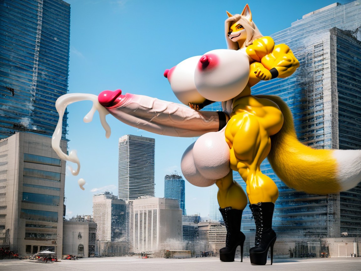 Gigantic Testicles, Stud, Renard Porno IA Furry