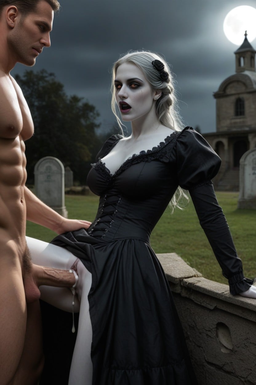 Creampie, Vaginal Fucked Hard, Grey Pallid Skinned Semi Transparent La Llorona AI Porn