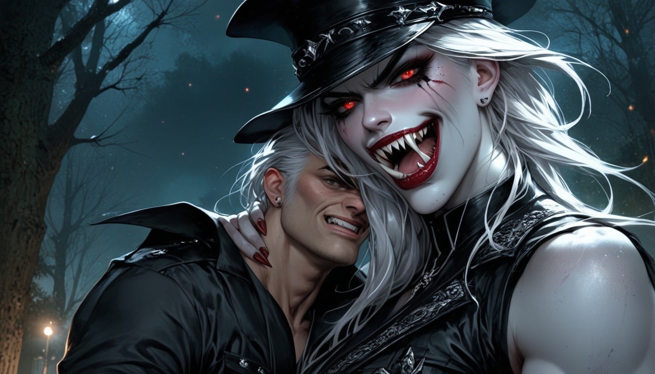 Fangs, Bite Neck, The Car Is Red AI Porn