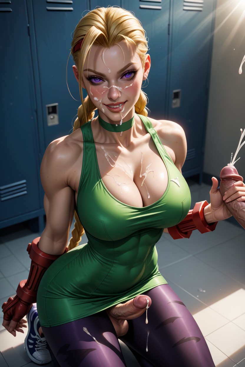 Handjob, Locker Room, Single Colour Design AI Porn
