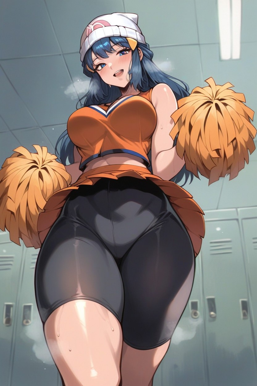 Expression, Sweaty, Medium Breasts Hentai IA