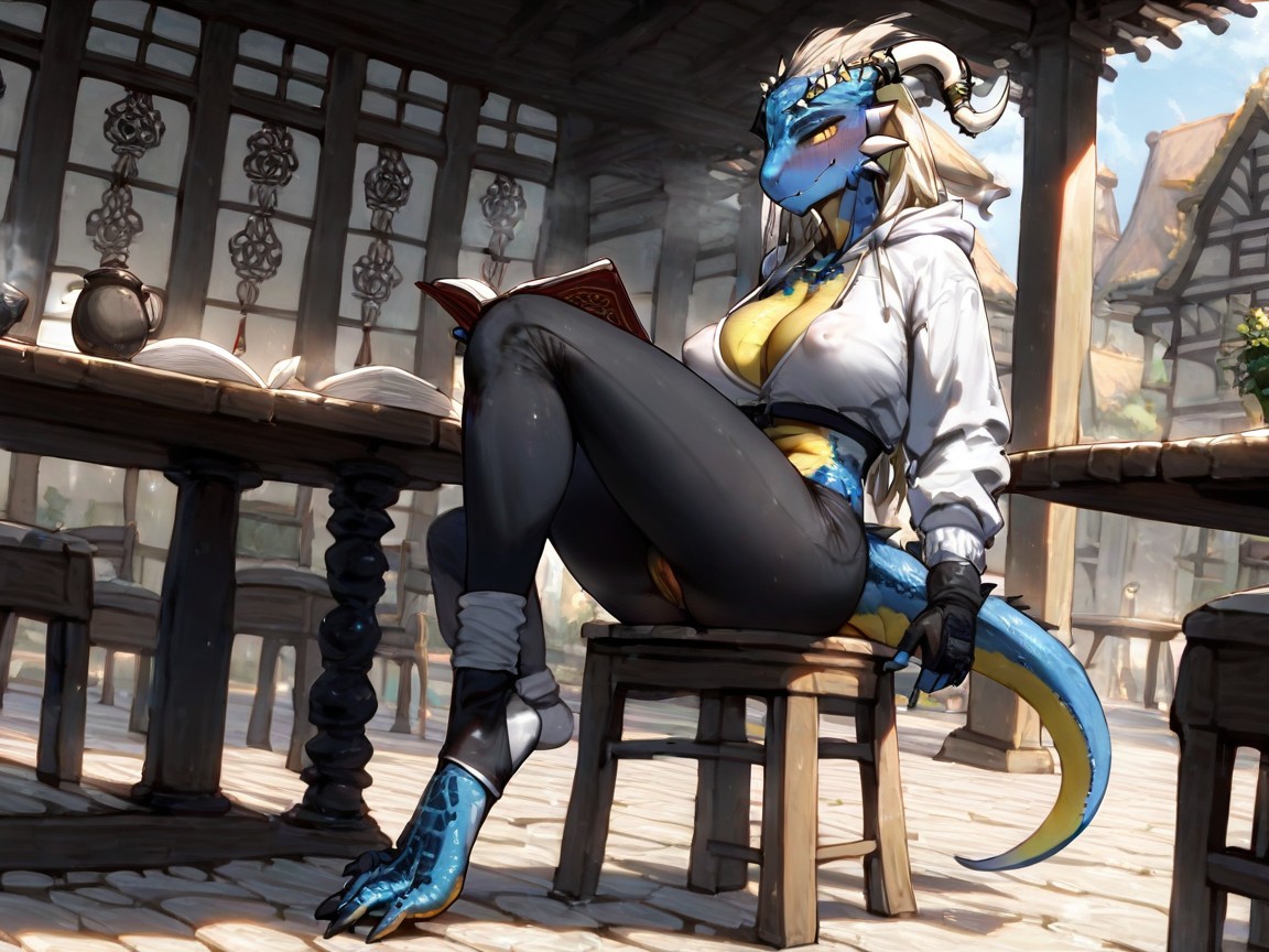 18+, Female, Detailed Village Background ファーリーAIポルノ
