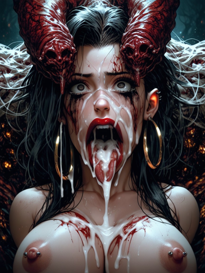 Cry, Smeared Makeup, Wide Eyes AI Porn
