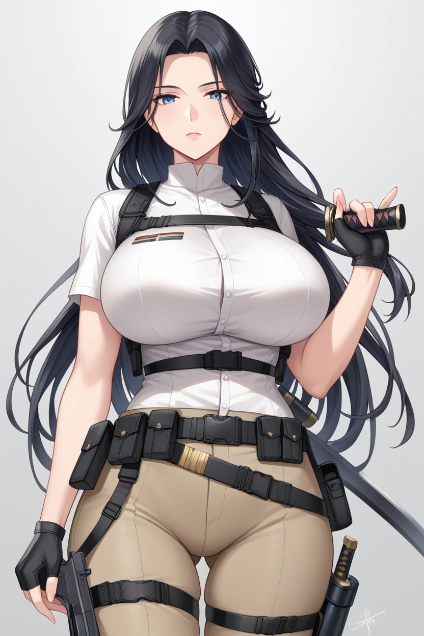 Gun, Hourglass, Science Fiction Hentai AI Porn