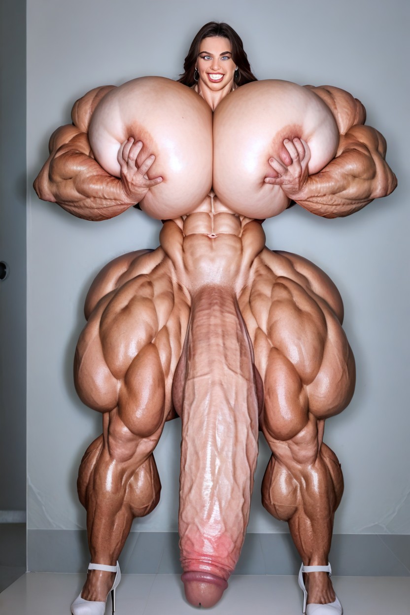 18+, Tall Woman, Shaved Cock Shemale AI Porn