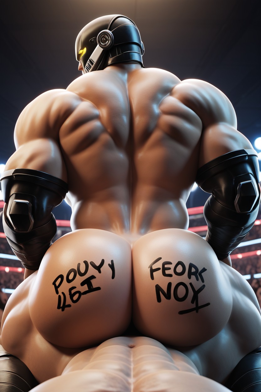 Big Muscular Bubble Butt, Dialogue, Dick In Ass AI Gay Porn