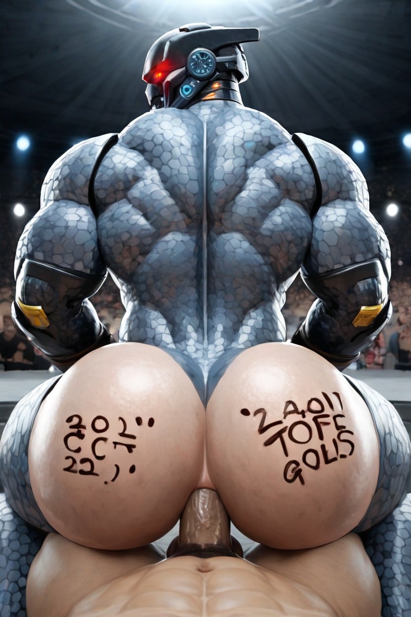 Robot Bottom, Male, Olhando Para O Visualizador Pornografia gay com IA