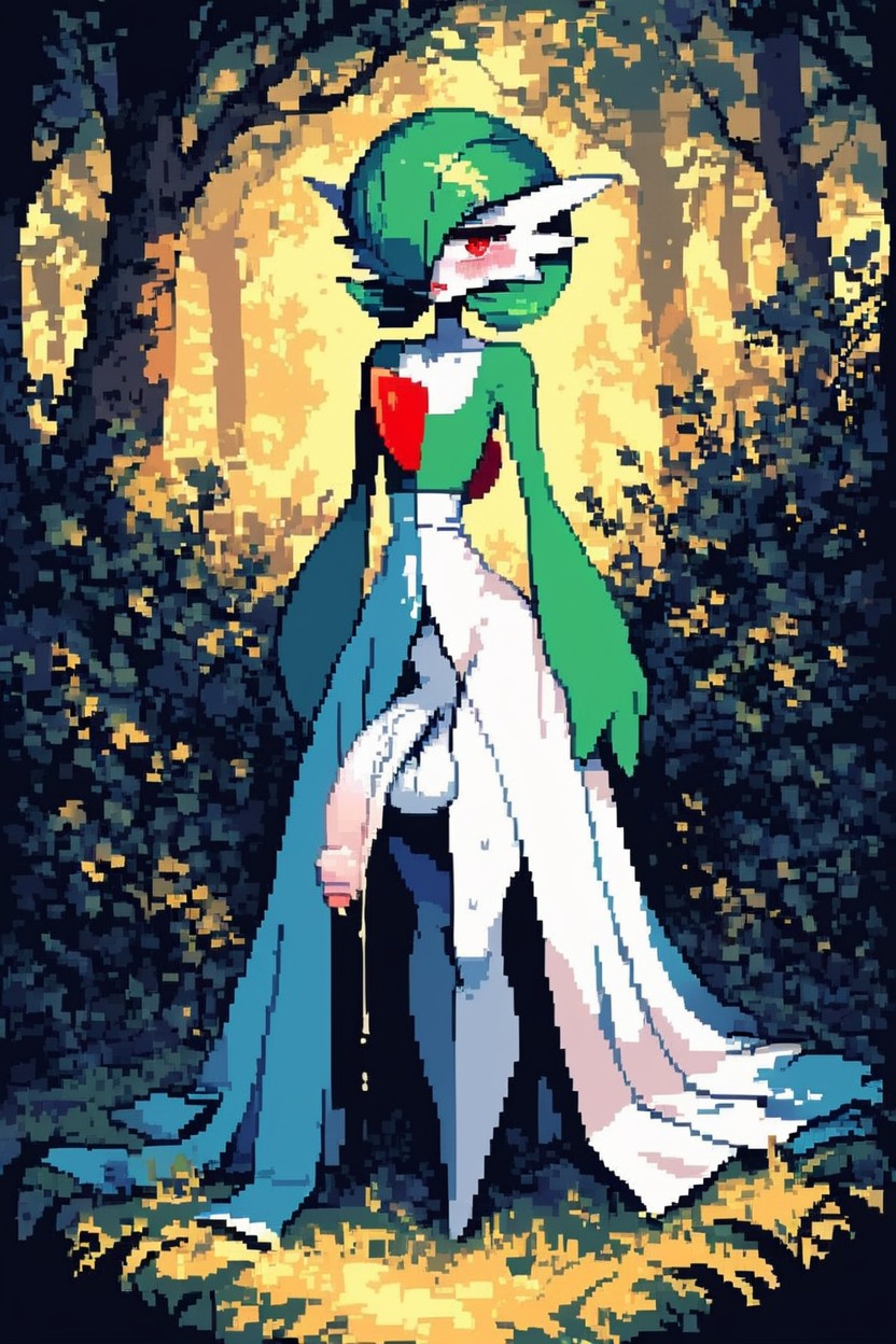 Uncut Penis, Front View, Gardevoir From Pokemon Shemale AI Porn